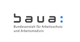 Das Logo des BAuA. Blaue Punkte und dunkelgraue Schrift: Bundesanstalt für Arbeitsschutz und Arbeitsmedizin.